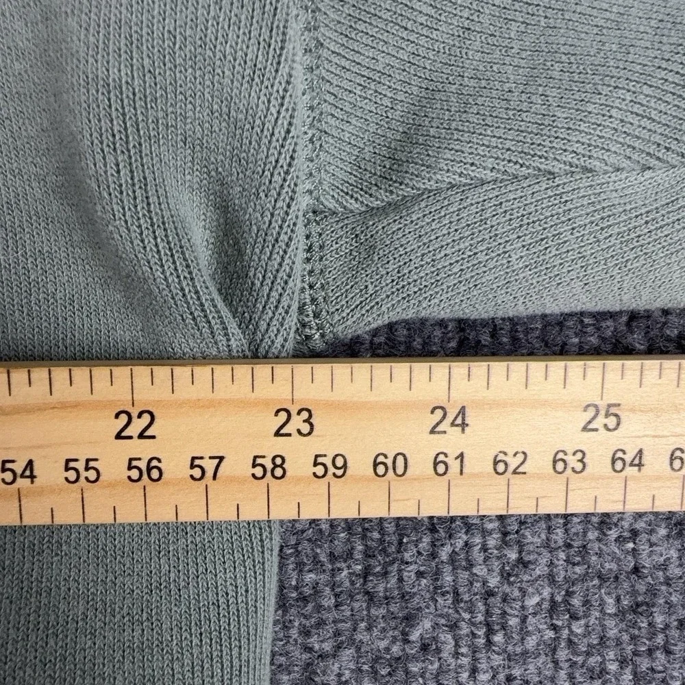 Tommy Bahama Sweater Mens Medium Green 1/4 Zip Mock Neck Cotton Knit Pullover